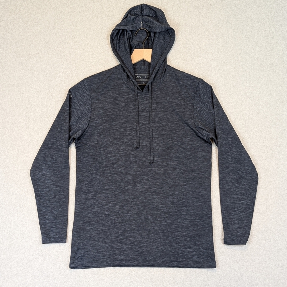 Anetik Low Pro Tech Hoody Men's Small Navy Lightweight UPF 30 Sun Fishing Hiking